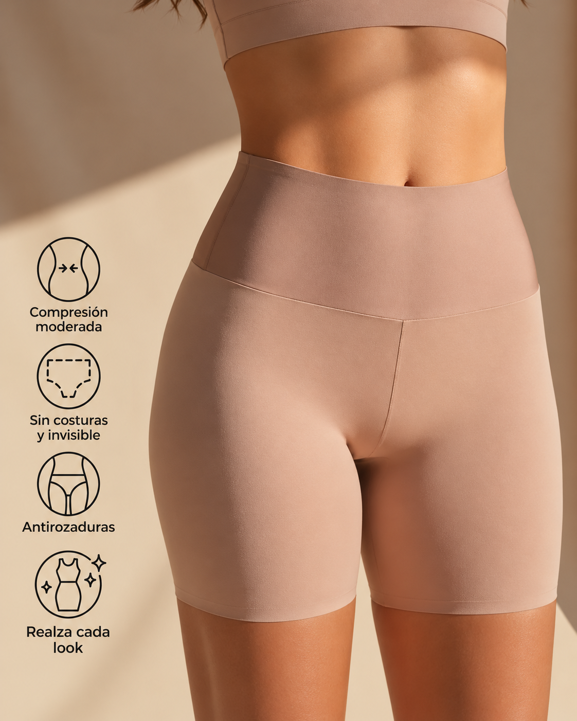 Short Moldeador Efecto Vientre Plano